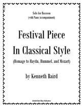 Festival Piece in Classical Style for Bassoon and Piano P.O.D cover